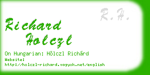 richard holczl business card