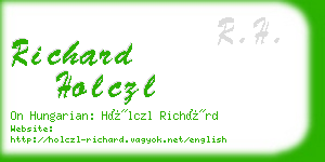 richard holczl business card